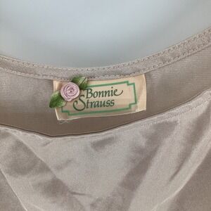 Bonnie Strauss Dress Womens Slip Floral Rose Embroidered